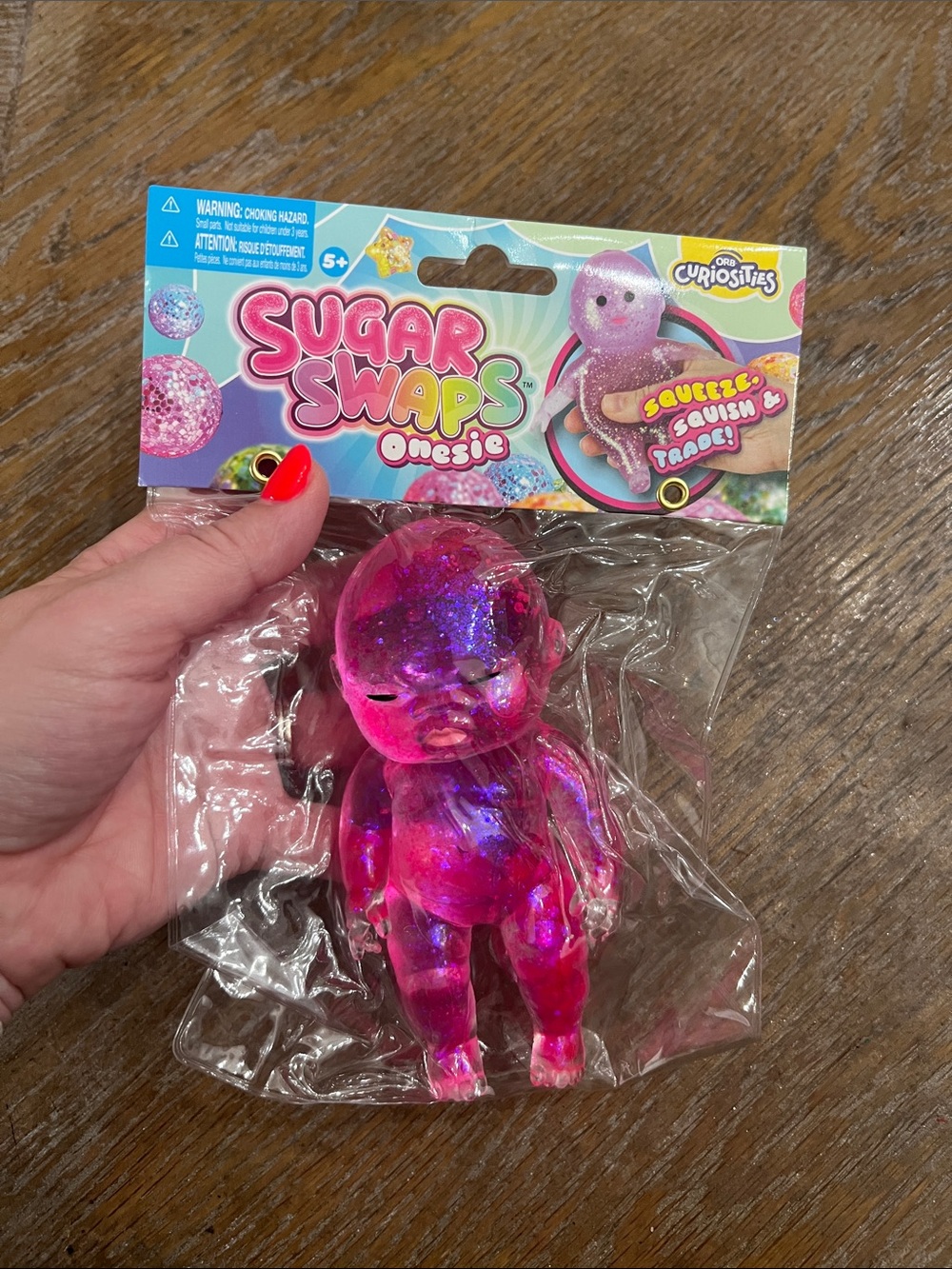 Sugar Swaps Onesie Glitter Squishy Toy - Pink